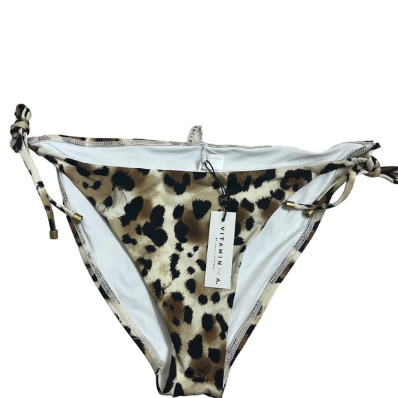 NEW Vitamin A Elle Leopard Print Tie Side Bottom Size 14 - Picture 3 of 6